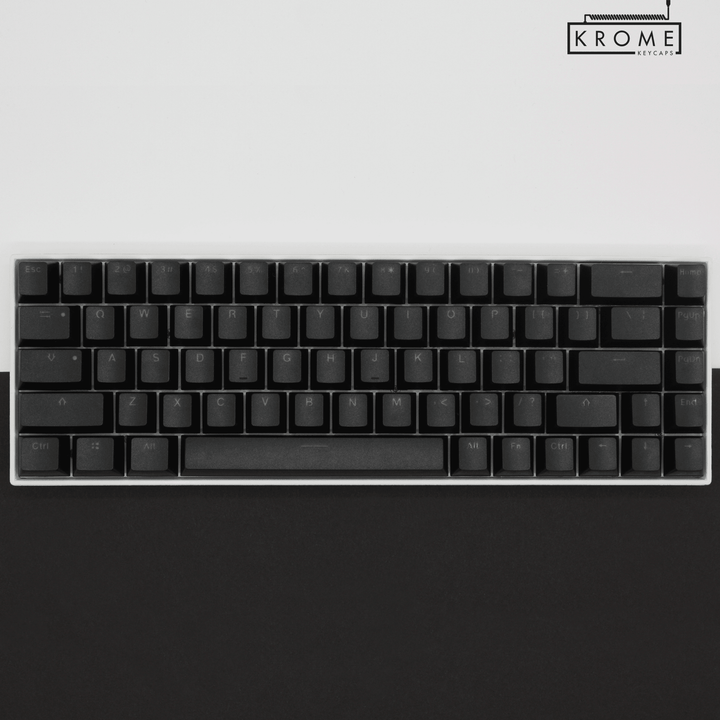 Black Backlit PBT Keycaps - 65/75% Krome Keycaps LTD Single Colour, USA