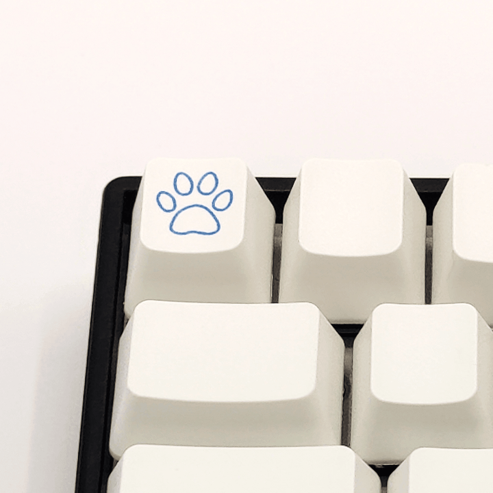 Blue Pawprint Custom Keycap Krome Keycaps LTD Individual Keycaps