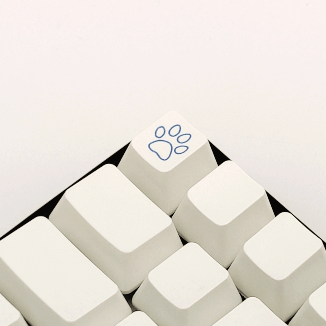 Blue Pawprint Custom Keycap Krome Keycaps LTD Individual Keycaps