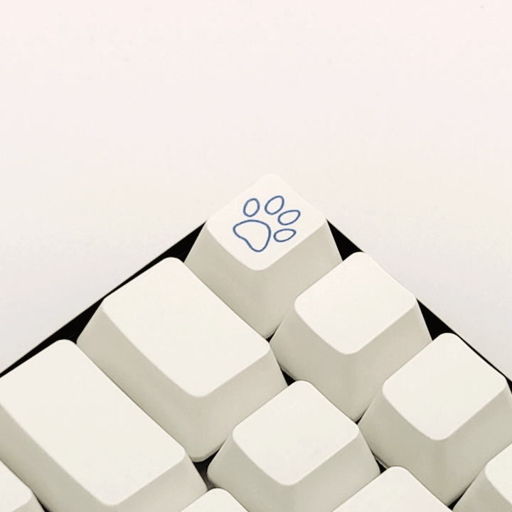 Blue Pawprint Custom Keycap Krome Keycaps LTD Individual Keycaps