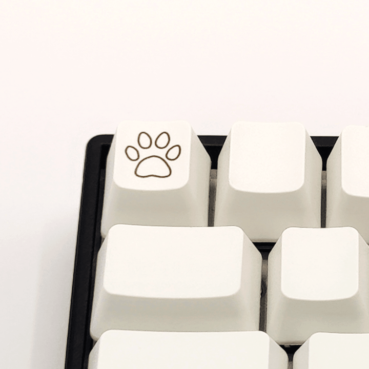 Brown Pawprint Custom Keycap Krome Keycaps LTD Individual Keycaps