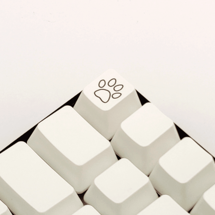 Brown Pawprint Custom Keycap Krome Keycaps LTD Individual Keycaps