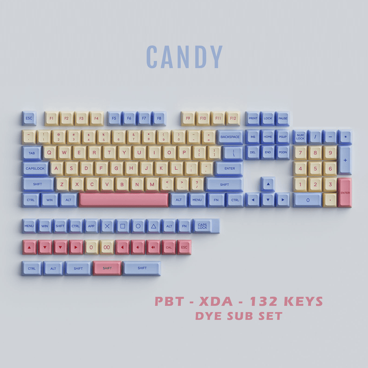 Candy - XDA - 132 Keycaps - kromekeycaps