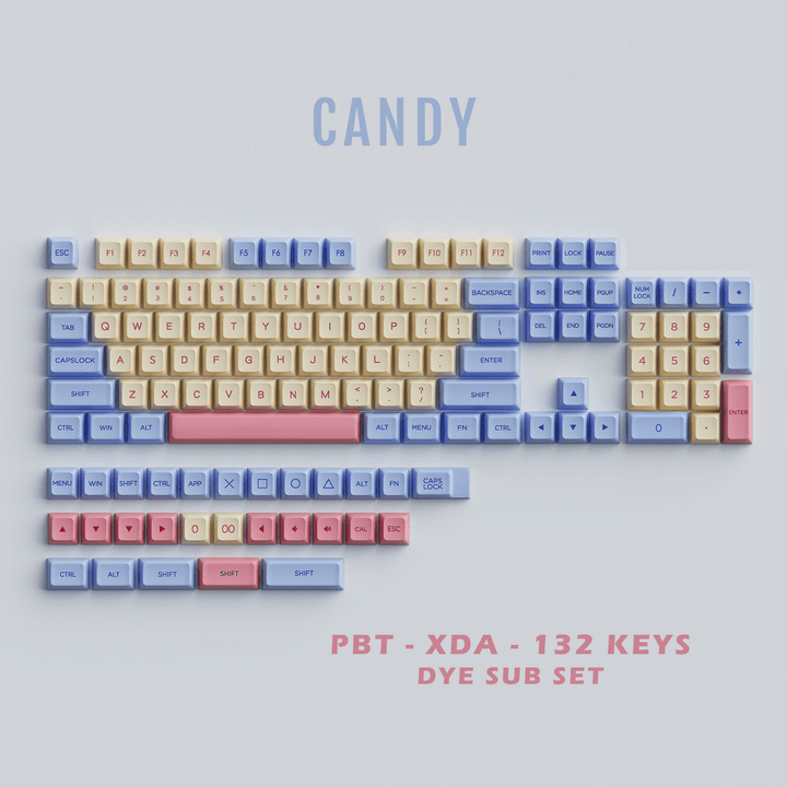 Candy - XDA - 132 Keycaps Krome Keycaps LTD dyesub