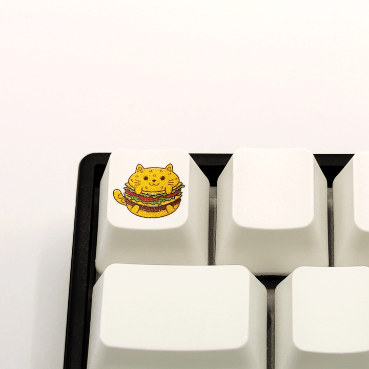 Cat Burger Custom Keycap - kromekeycaps