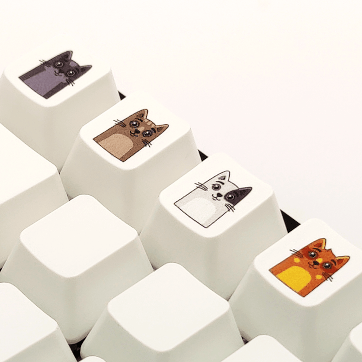 Cat Collection V1 Custom Keycaps - kromekeycaps