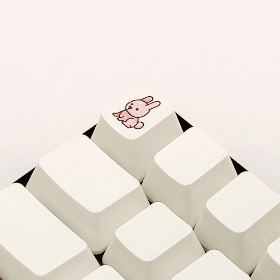 Cute Bunny Custom Keycap Krome Keycaps LTD Individual Keycaps