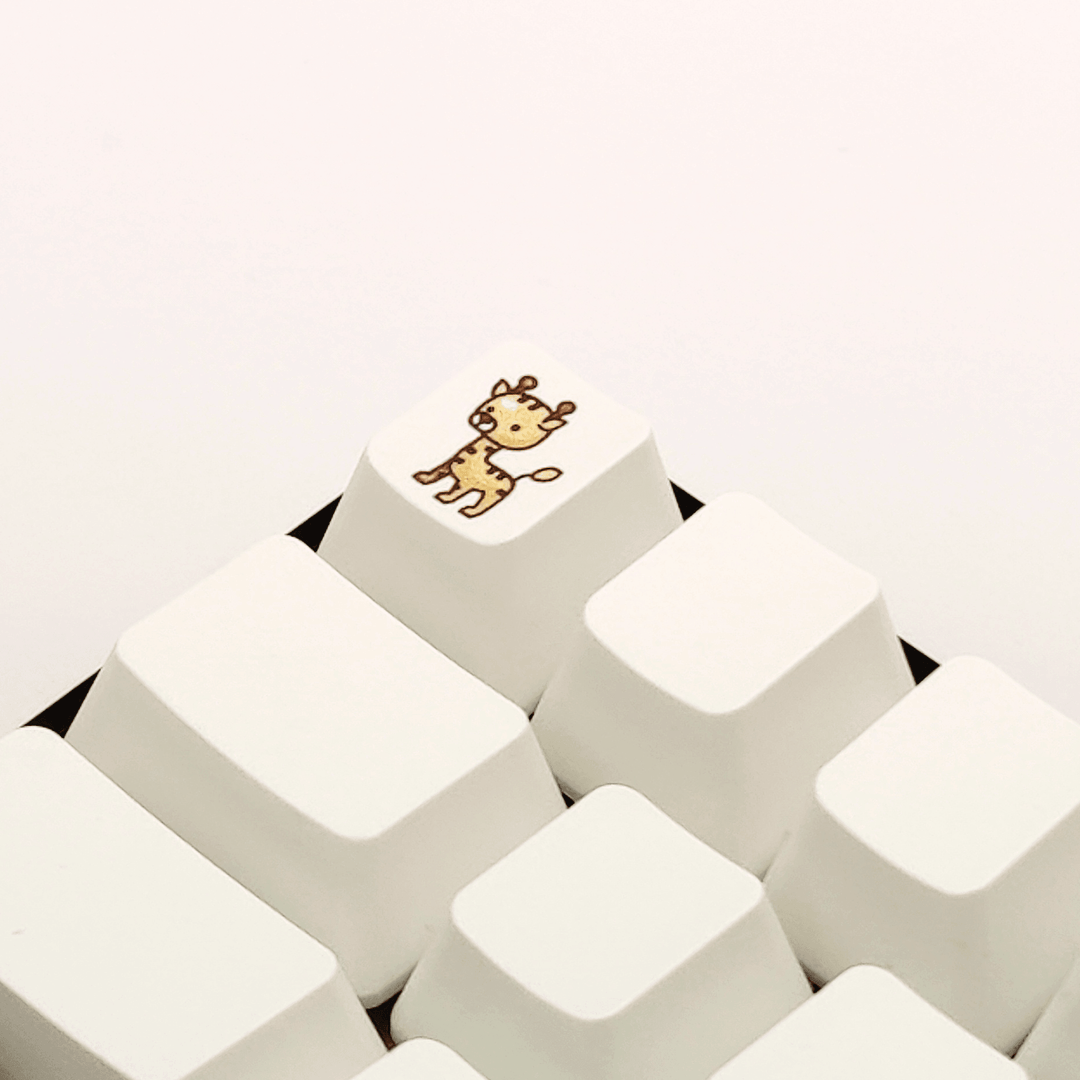Cute Giraffe Custom Keycap Krome Keycaps LTD Individual Keycaps