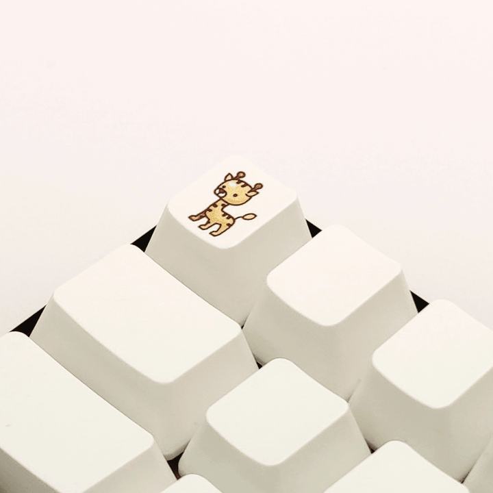 Cute Giraffe Custom Keycap Krome Keycaps LTD Individual Keycaps