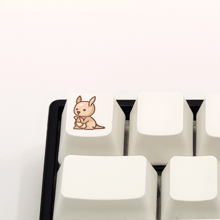 Cute Kangaroo Custom Keycap - kromekeycaps