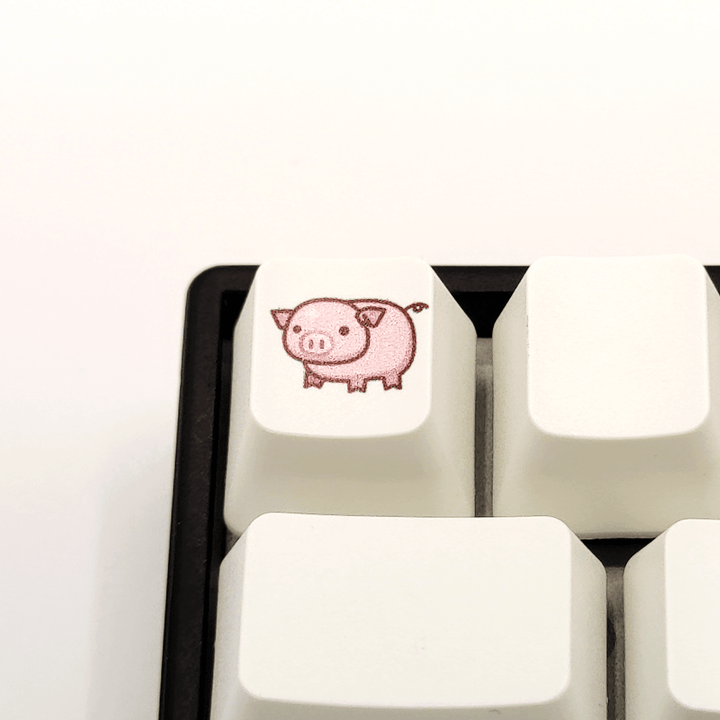 Cute Pig Custom Keycap Krome Keycaps LTD Individual Keycaps