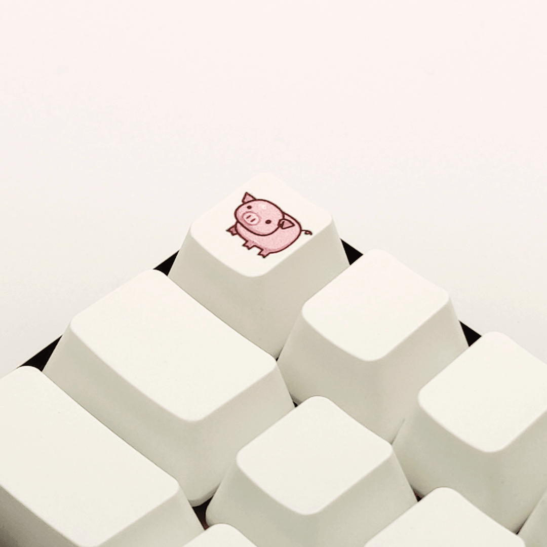 Cute Pig Custom Keycap Krome Keycaps LTD Individual Keycaps