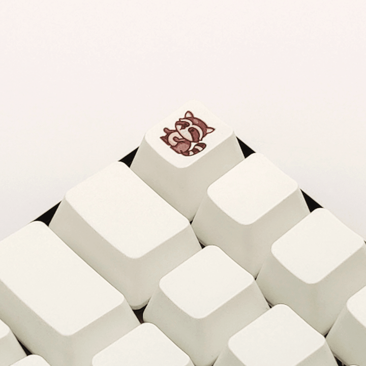 Cute Raccoon Custom Keycap Krome Keycaps LTD Individual Keycaps
