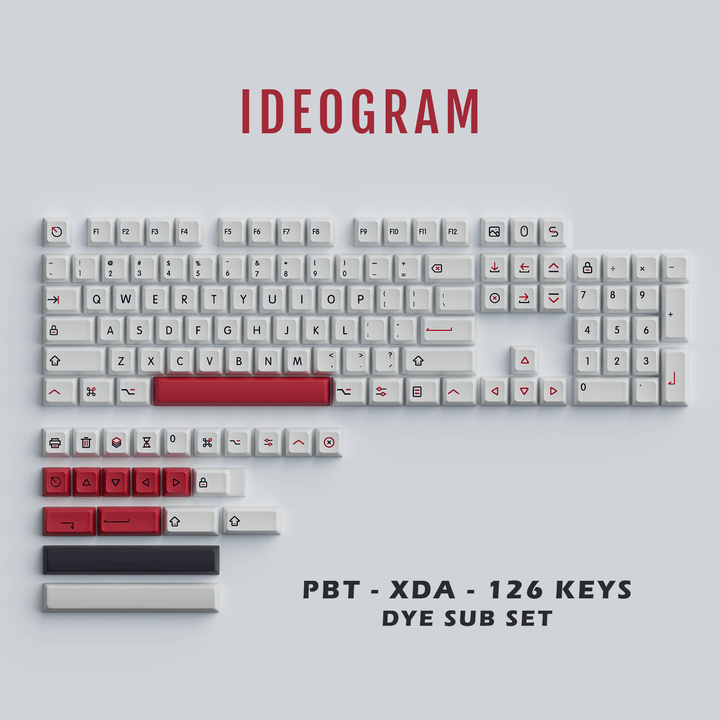 Indeogram - XDA - 126 Keycaps - kromekeycaps