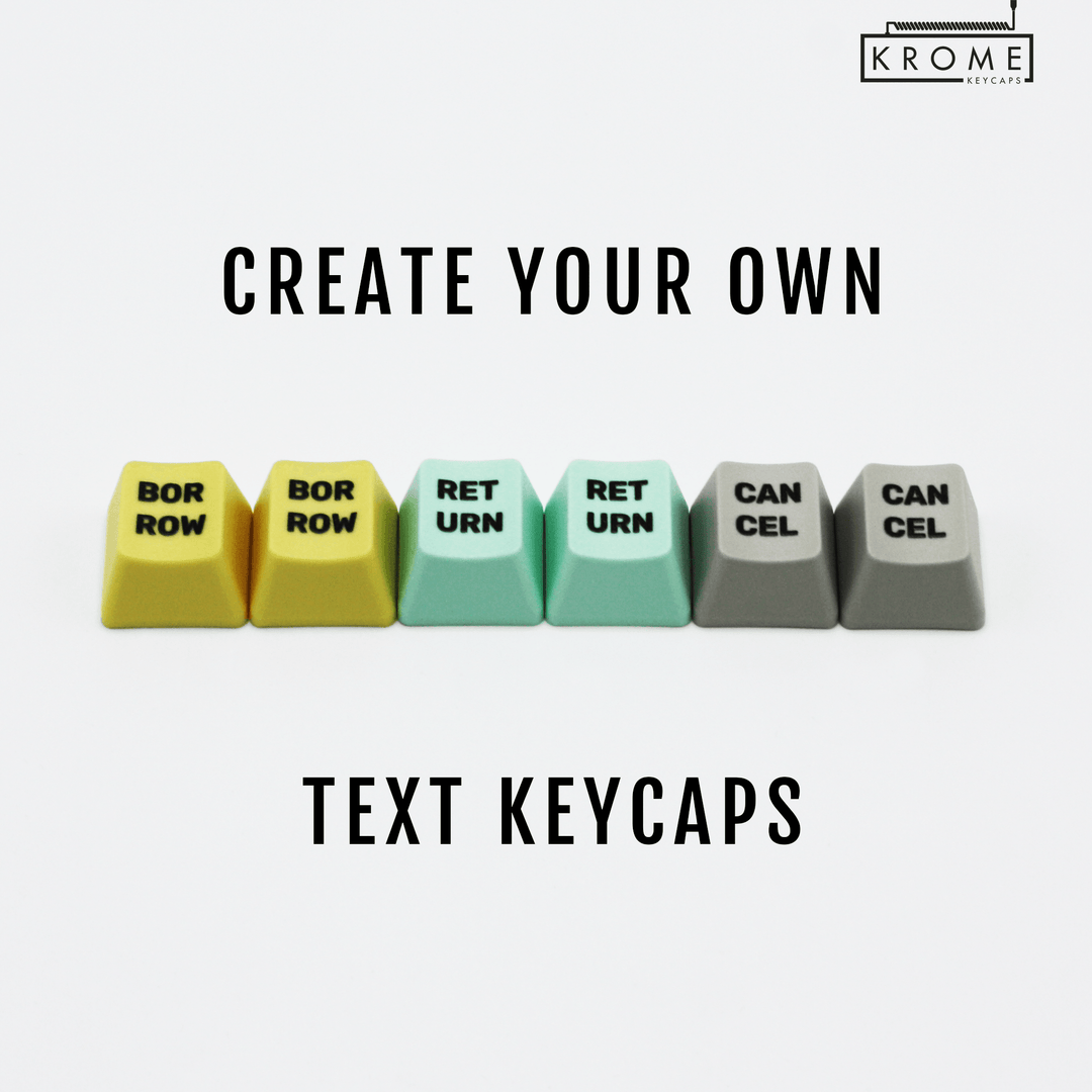 Customise Your Own OEM PBT Keycaps - Any Row Krome Keycaps LTD CYO Individual Keycaps