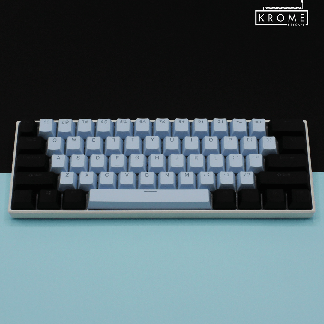 Key Cap Rome Blue ISO/ANSI - Standard Black & Light Blue PBT Keycaps – Krome Keycaps LTD