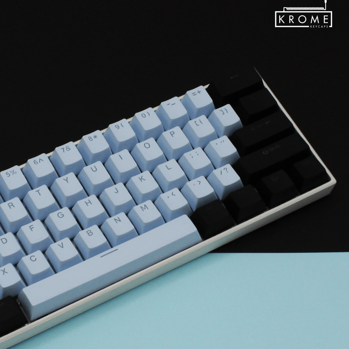 ISO/ANSI - Standard Black & Light Blue PBT Keycaps Krome Keycaps LTD Multicolour