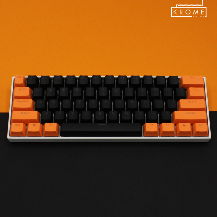 ISO/ANSI - Standard Black & Orange PBT Keycaps Krome Keycaps LTD Multicolour