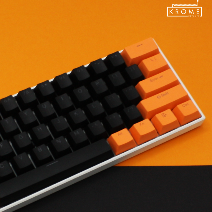 ISO/ANSI - Standard Black & Orange PBT Keycaps Krome Keycaps LTD Multicolour