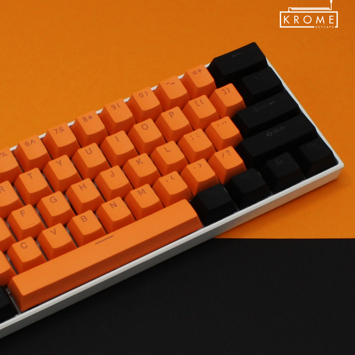 ISO/ANSI - Standard Black & Orange PBT Keycaps Krome Keycaps LTD Multicolour