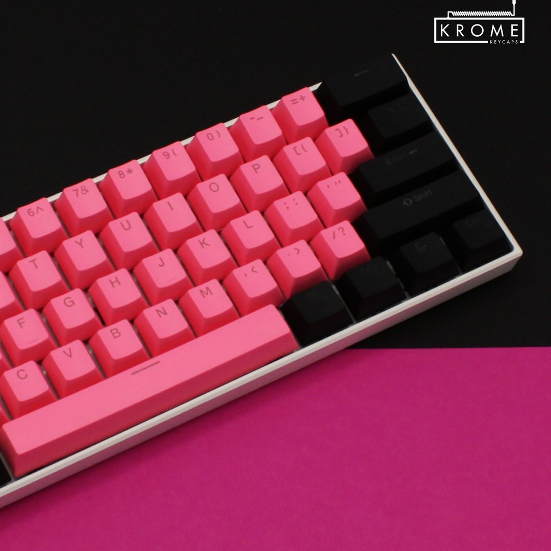 ISO/ANSI - Standard Black & Pink PBT Keycaps Krome Keycaps LTD Multicolour