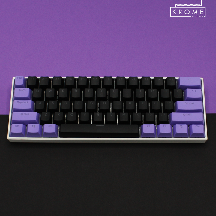 ISO/ANSI - Standard Black & Purple PBT Keycaps Krome Keycaps LTD Multicolour