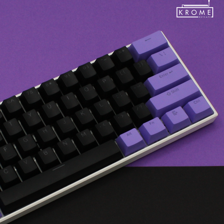 ISO/ANSI - Standard Black & Purple PBT Keycaps Krome Keycaps LTD Multicolour