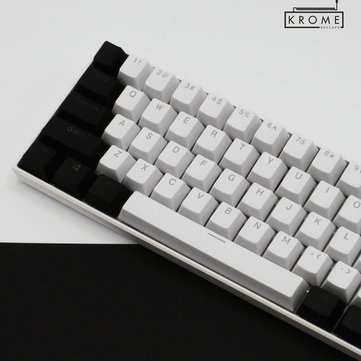 ISO/ANSI - Standard White & Black PBT Keycaps Krome Keycaps LTD Multicolour