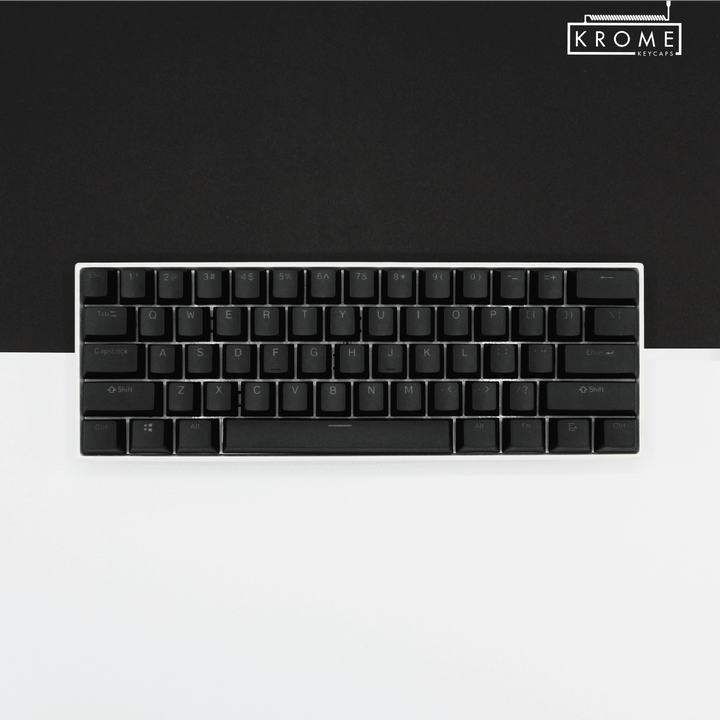 ISO/ANSI - Danger Zone V2 - Black / Orange / Yellow PBT Keycaps Krome Keycaps LTD half, Multicolour