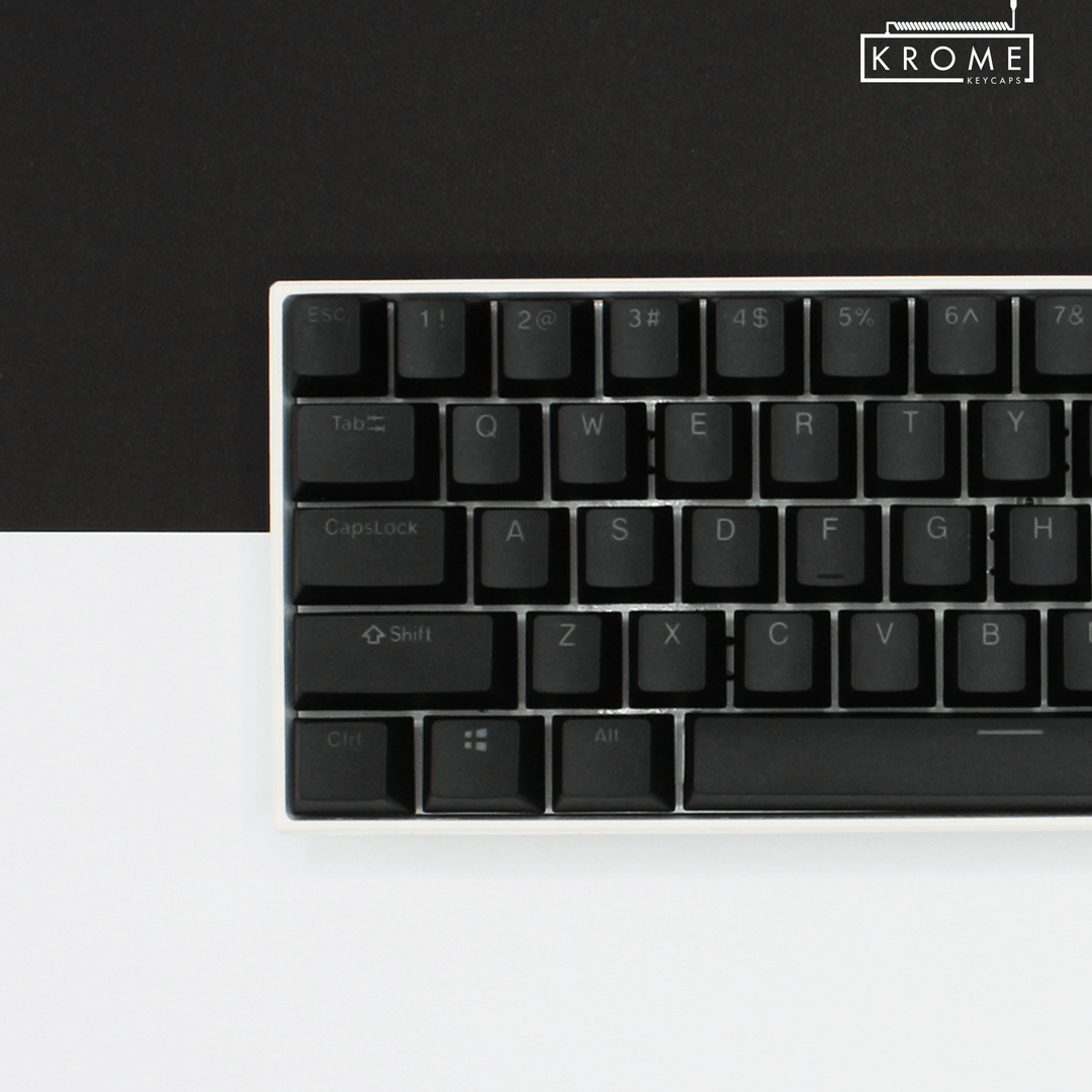 ISO/ANSI - Standard Black PBT Keycaps - kromekeycaps