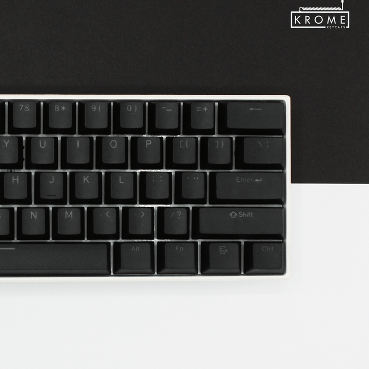 ISO/ANSI - Standard Black PBT Keycaps - kromekeycaps