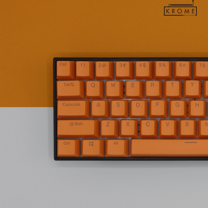 ISO/ANSI - Standard Orange PBT Keycaps - kromekeycaps