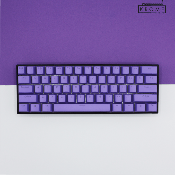 ISO/ANSI - Standard Purple PBT Keycaps - kromekeycaps