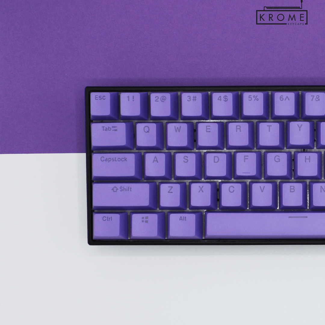 ISO/ANSI - Standard Purple PBT Keycaps - kromekeycaps