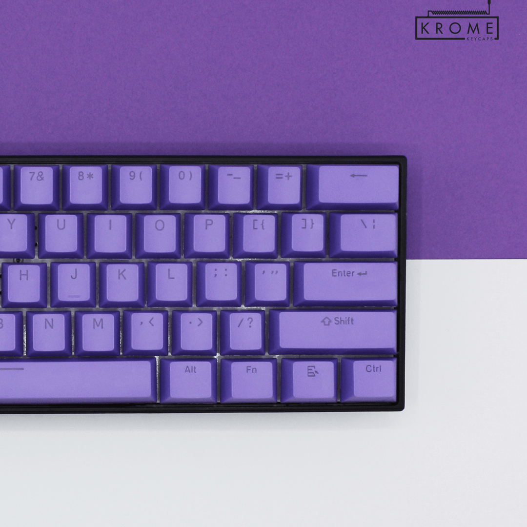 ISO/ANSI - Standard Purple PBT Keycaps - kromekeycaps