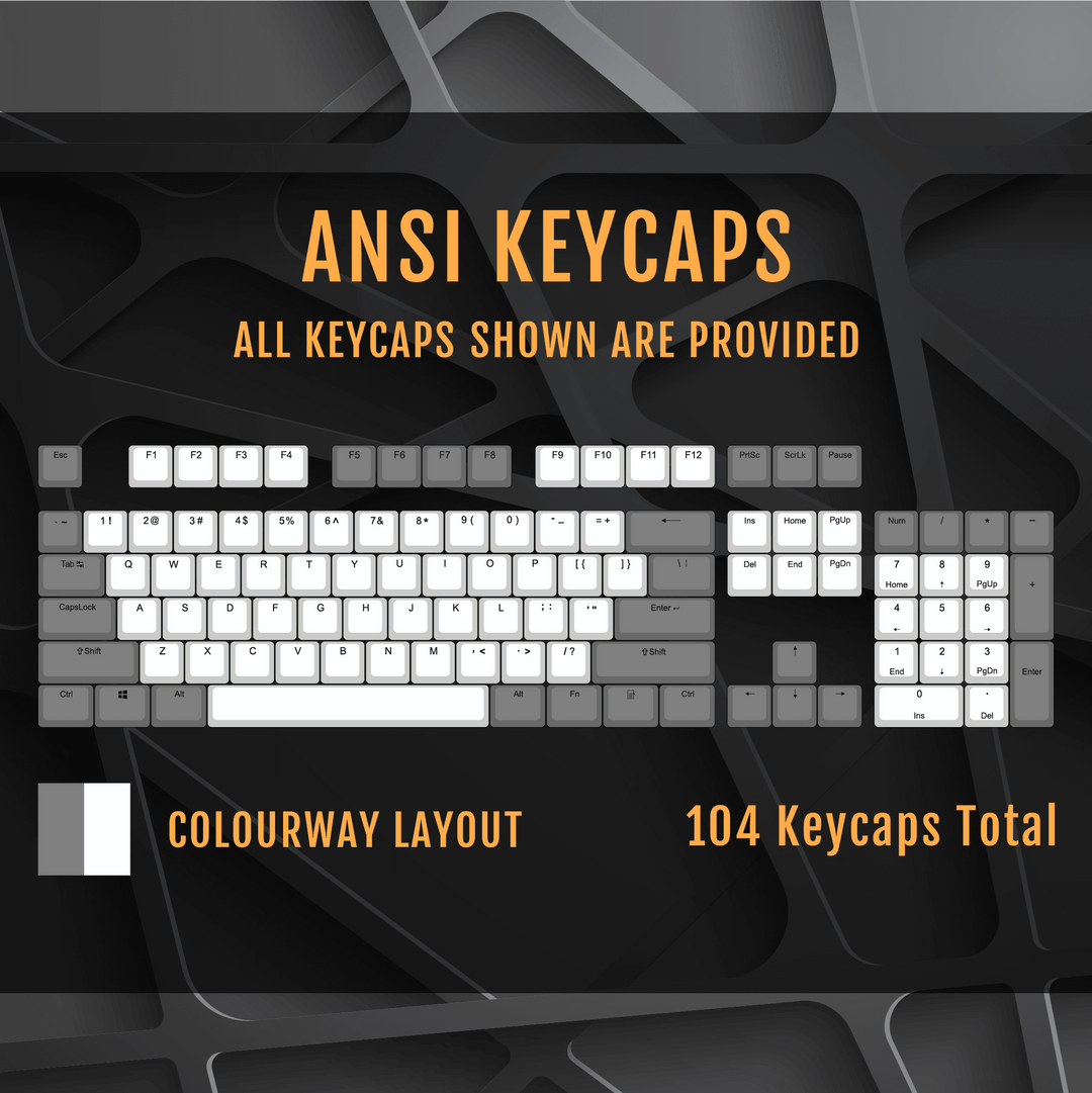 ISO/ANSI - Standard Black & Pink PBT Keycaps Krome Keycaps LTD Multicolour