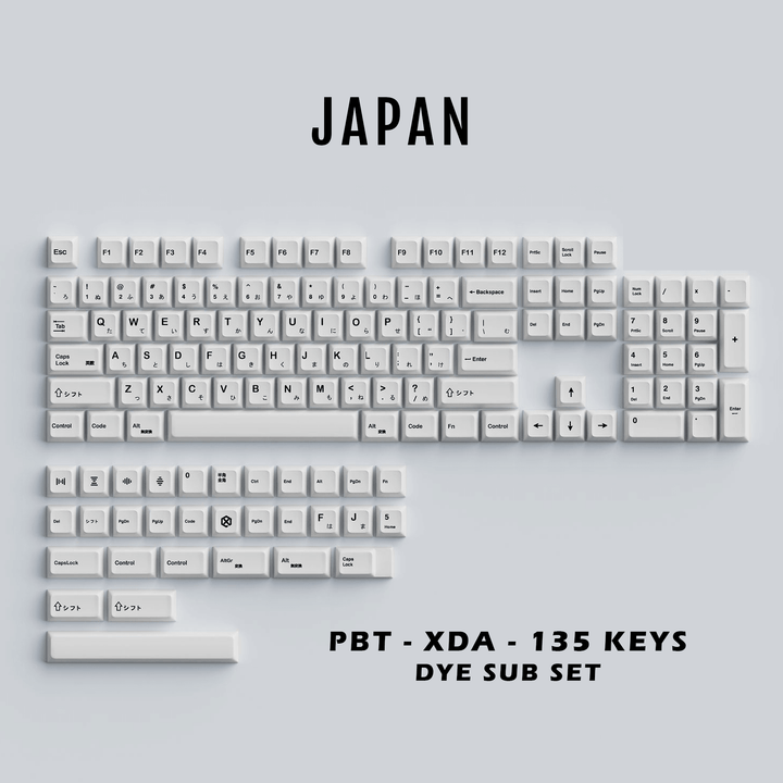 Japan - XDA - 135 Keycaps Krome Keycaps LTD dyesub