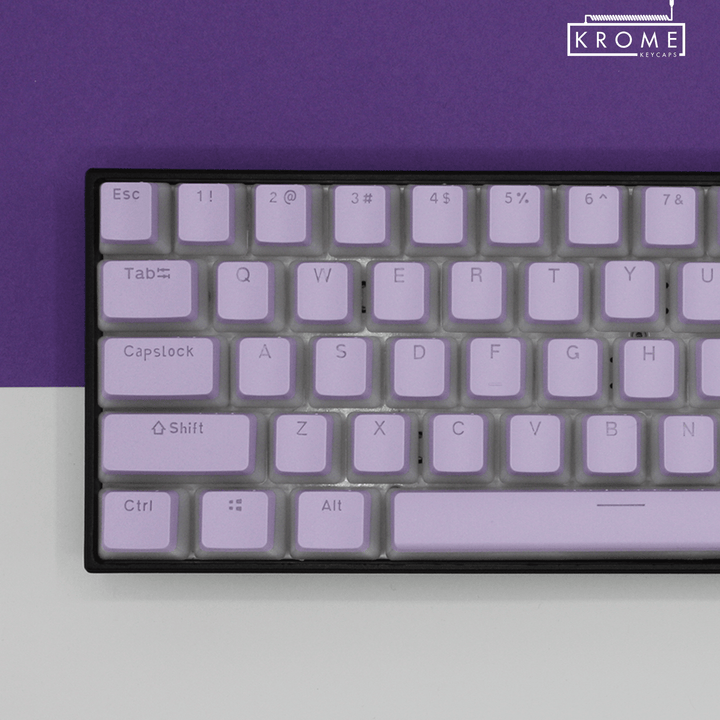 ISO/ANSI - Pudding Lilac PBT Keycaps - kromekeycaps