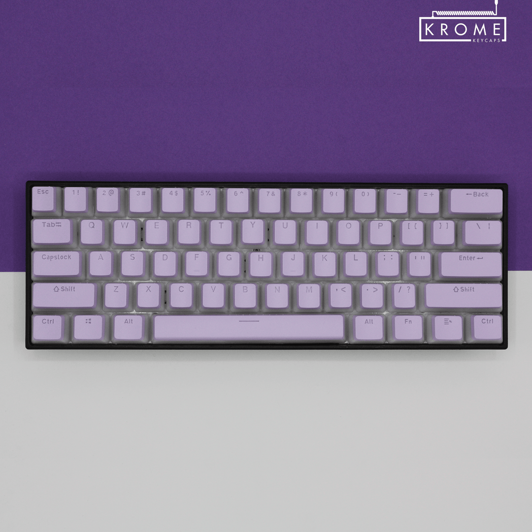 ISO/ANSI - Pudding Lilac PBT Keycaps - kromekeycaps