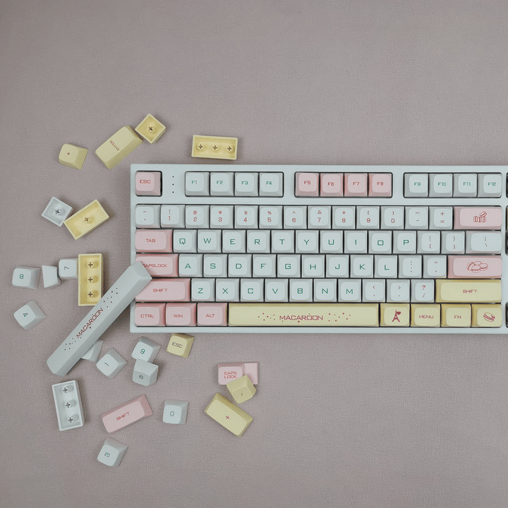 Macaroons - XDA - 125 Keycaps - kromekeycaps