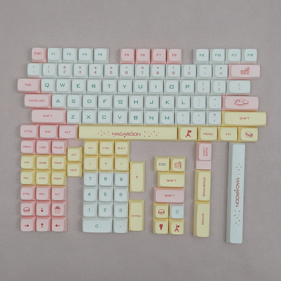 Macaroons - XDA - 125 Keycaps - kromekeycaps