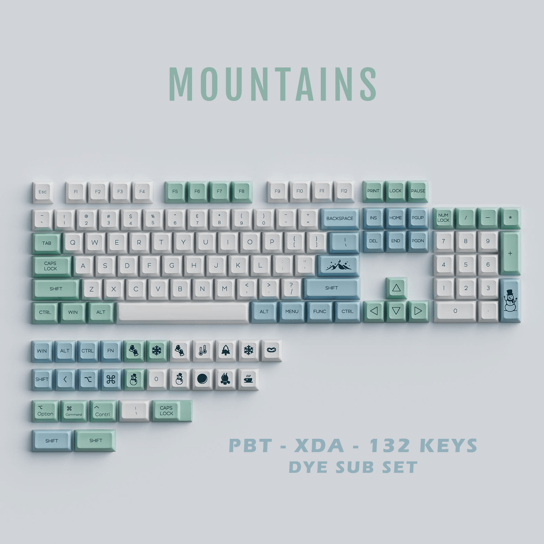 Mountains - XDA - 132 Keycaps - kromekeycaps