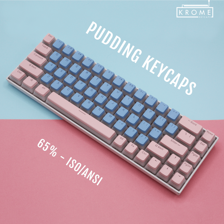 65% - ISO/ANSI - Create Your Own Pudding - Dual Colour Way - kromekeycaps