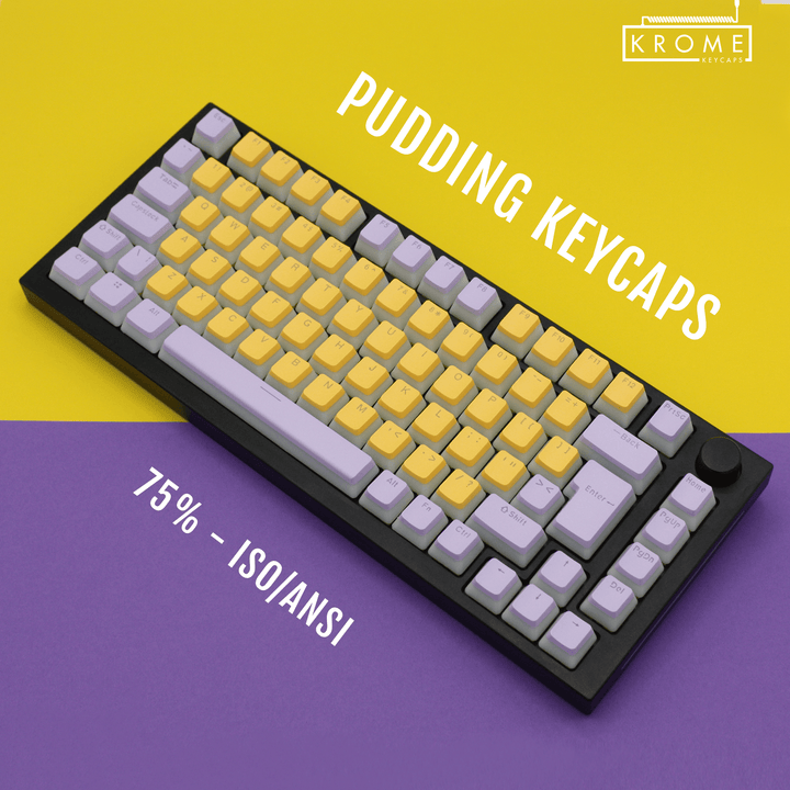75% - ISO/ANSI - Create Your Own Pudding - Dual Colour Way Krome Keycaps LTD 96/75/65, Our Favourites, Pudding Multi, Pudding Single