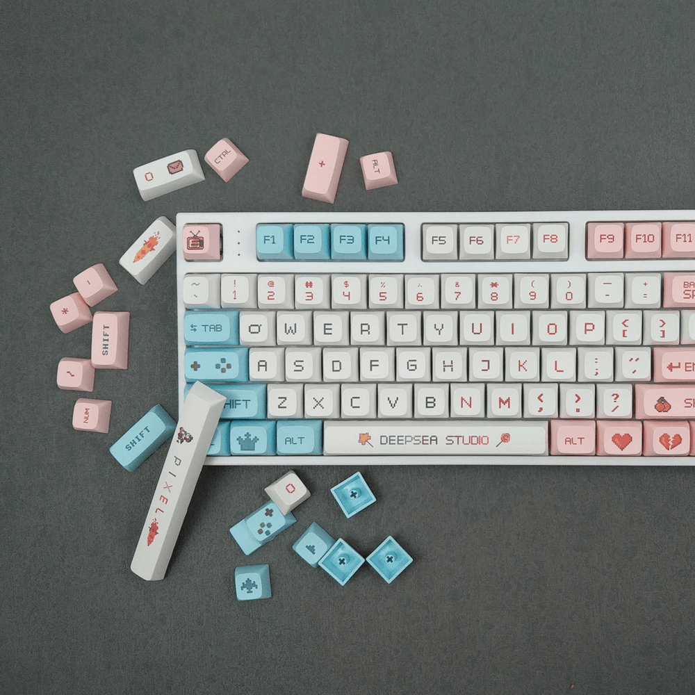 Pixels - XDA - 125 Keycaps - kromekeycaps