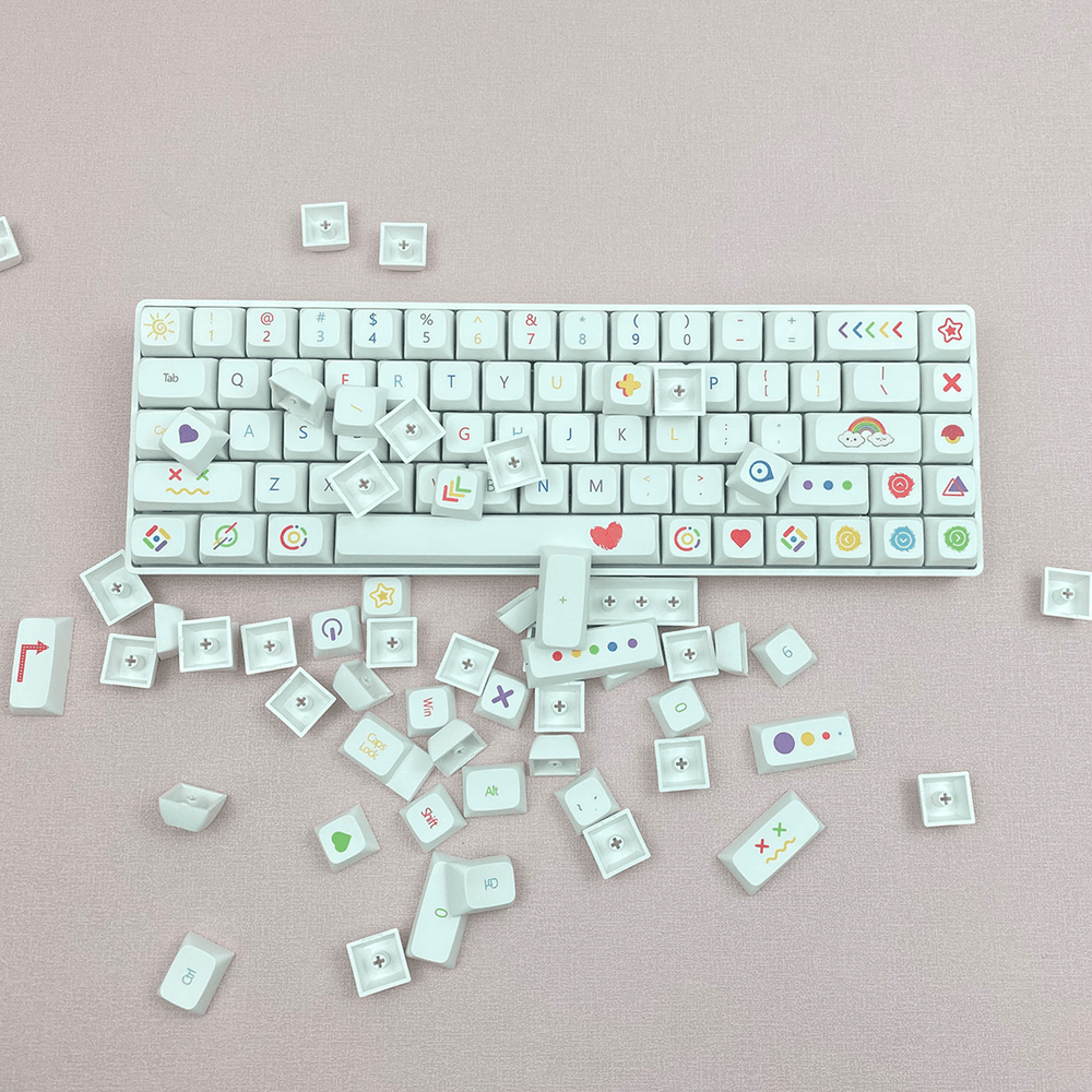 Rainbow - XDA - 127 Keycaps - kromekeycaps