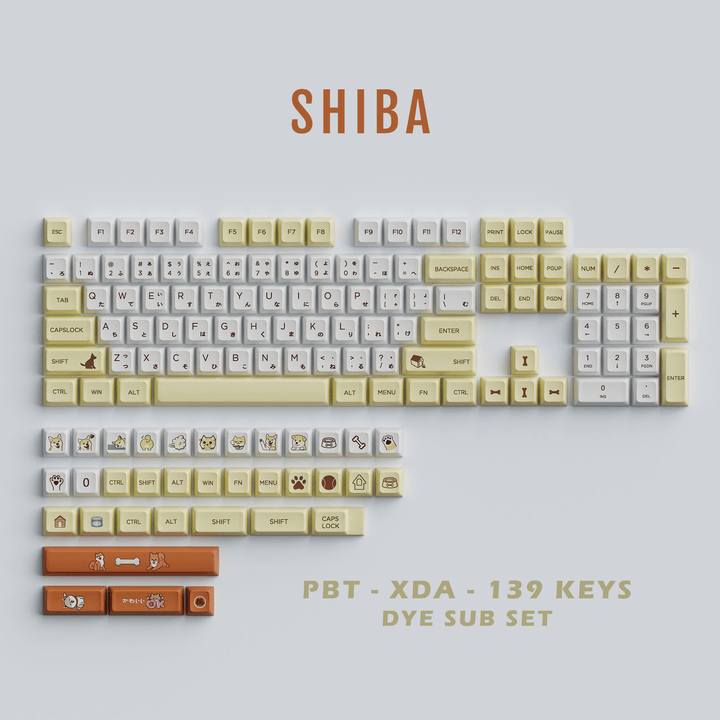 Shiba - XDA - 139 Keycaps Krome Keycaps LTD dyesub