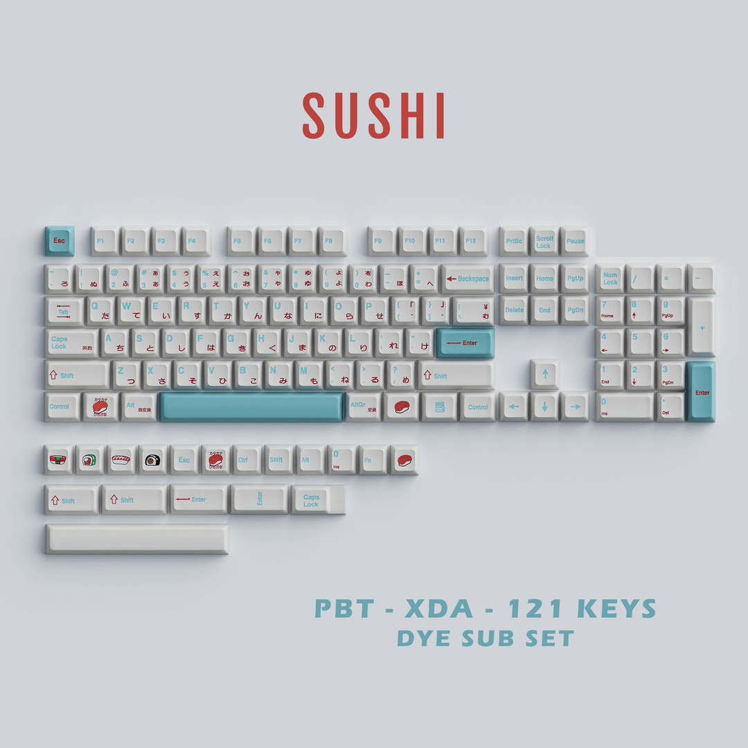 Sushi - XDA - 121 Keycaps - kromekeycaps