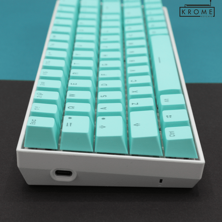 ISO/ANSI - 65/75% - Cyan PBT Keycaps - kromekeycaps